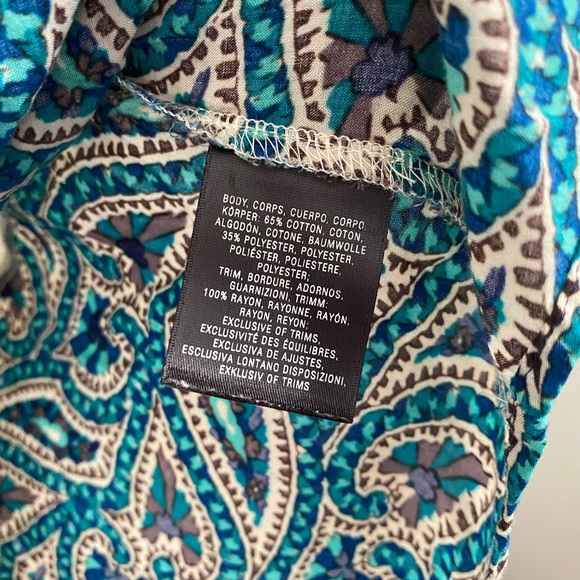 Anthropologie Postage Stampe • Striped Paisley Collared Lightweight Blouse - Picture 11 of 15